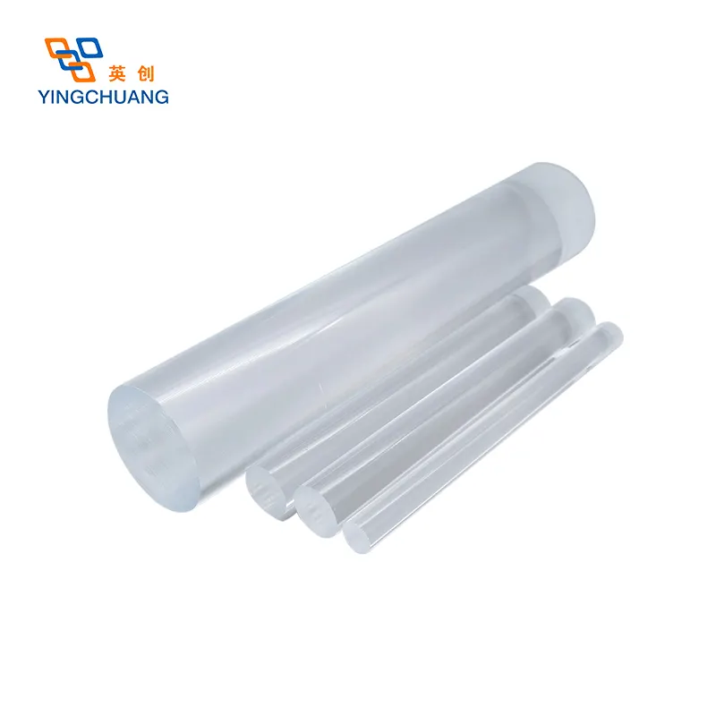 Ying chuang Hersteller Lieferant Clear Acryl Bubble Acryl Solid Tube Clear Kunststoff Acryl Rod