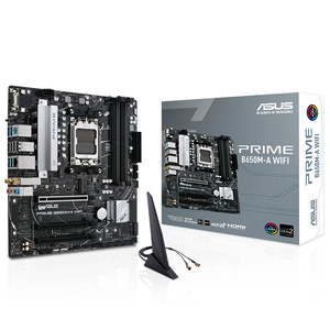 ASU.S PRIME B650M a WIFI II Micro ATX Motherboard with AM5 Socket Support DDR5 128G <strong>Memory</strong> <strong>2</strong> X M.<strong>2</strong> Slots and 4 SATA 6Gb/s Ports - Product Image 1