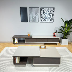 יחידת טלוויזיה מעץ מלא extendable עם אחסון יוקרה מודרני סלון ריהוט עץ טלוויזיה שולחן מדיה קונסולת טלוויזיה לעמוד ארון - Product Image 5