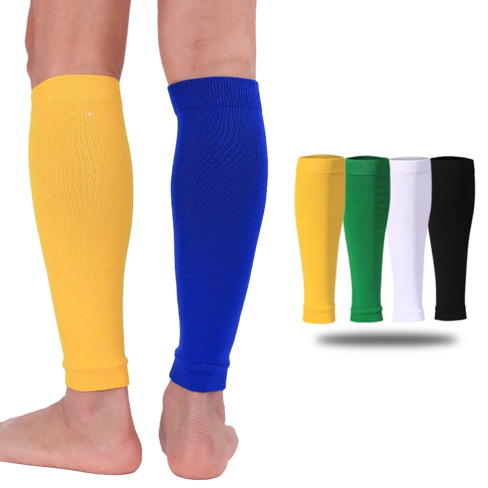 Manchons de compression de protection du mollet de football pour enfants adultes LOGO personnalisé respirants pour le basket-ball de sécurité sportive