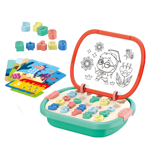QS Factory Educational Kid <strong>Multi</strong> <strong>Function</strong> 25 Number 10 Digital Animal Cards 4 in 1 Graffiti Drawing Borad Puzzle <strong>Game</strong> <strong>Table</strong> Toys - Product Image 1