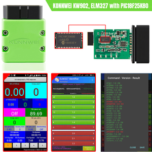 KONNWEI KW902 Bluetooth-Comptible Auto <strong>Scanner</strong> ELM327 V1.5 OBD2 MINI <strong>Code</strong> Reader for <strong>Android</strong> Phone Diagnostic Tools
