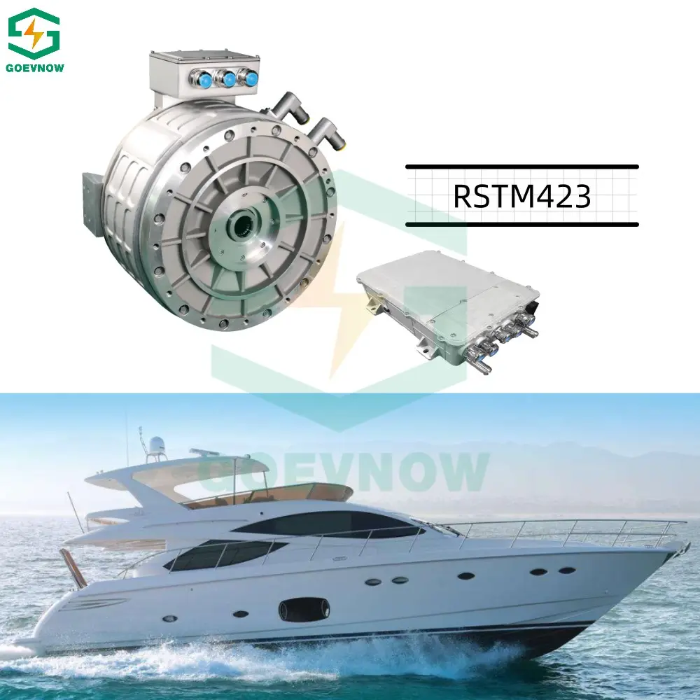 Kit moteur de bateau électrique Goevnow pour bateau à batterie RSTM423 Moteur de bateau intérieur avec contrôleur Moteur AC étanche pour yacht à batterie