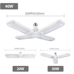 Dingdian หลอดไฟ LED E27เติบโต20W 30W 40W AC85-265V สเปกตรัมเต็มรูปแบบ2 3 4ใบออกแบบสำหรับการเพาะปลูกพืชมืออาชีพ - Product Image 6