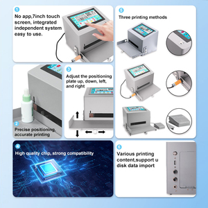 Werks großhandel 7-Zoll-Touchscreen 12,7 MM 25,4 MM Statische Tinten strahl drucker codierung Automatische Chargencode-Druckmaschine - Product Image 4