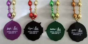 Personalisasi disesuaikan pencetakan lencana Mardi Gras manik-manik mode kalung manik-manik pesta kalung manik-manik - Product Image 6