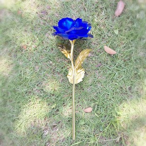 人工バラ卸売ギフトシングル人工24K金箔バラの花愛バレンタインデーギフト