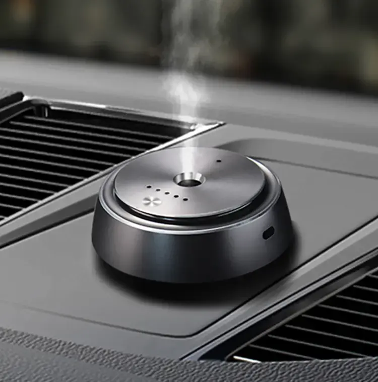 Diffuseur de voiture d'huile essentielle sans eau de parfum de pulvérisation automatique Portable sans fil Smart Air purifier le nébuliseur de voiture d'huile essentielle