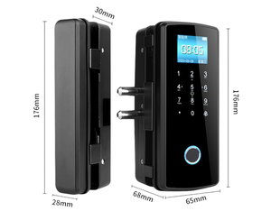 Smart code password card porta in vetro smart lock per sistemi di controllo accessi sicurezza impronta digitale serratura senza chiave porta principale