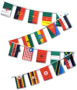 <strong>Custom</strong> Mini Polyester <strong>Triangle</strong> <strong>Flags</strong> Colorful <strong>Bunting</strong> with Customized Design Festival Decoration for Bars - Product Image 2