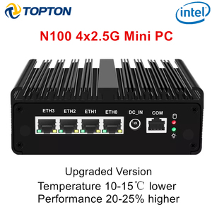 12th Gen N150 N100 Mini PC 4 LAN N6000 N5105 J4125 NVMe Fanless Mini Computer Proxmox PfSense Box 2,5G Firewall Router - Product Image 6