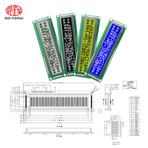 Benutzer definierte Größe 20x2 LCD-Bildschirm Gelb Grün Hintergrund beleuchtung Blau Schwarz Zeichen Ideal für eingebettete Systeme Unterhaltung elektronik - Product Image 3