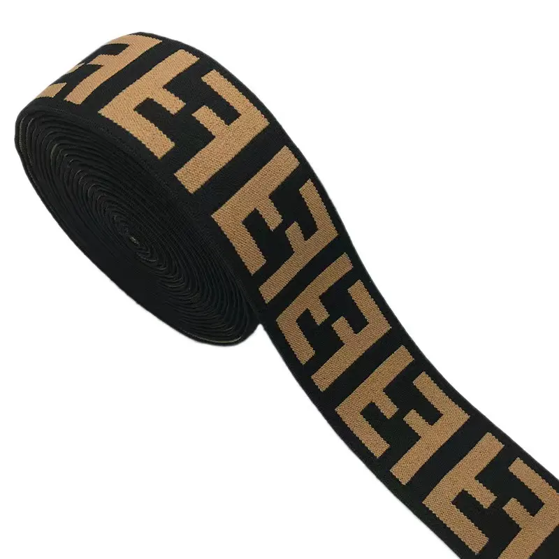 कारखाने उच्च गुणवत्ता कस्टम लोगो नायलॉन स्पैन्डेक्स बुना jacquard लोचदार बैंड खेल हेडबैंड विग hairband के लिए wristband परिधान ब्रा