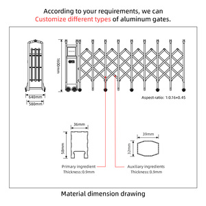Trường nhôm hợp kim điện an ninh cổng nhà máy bệnh viện Kính thiên văn gater đường lái xe cổng hiện đại Thiết kế cổng cho khách sạn nhà - Product Image 2