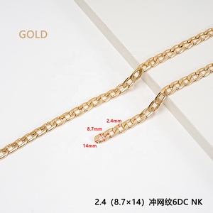 Clothing Embossed Flat <strong>Chain</strong> Diy Bag Decoration Accessories Custom <strong>Chain</strong> Cuban Light <strong>Chain</strong> Does Not Rust Not Fade - Product Image 4