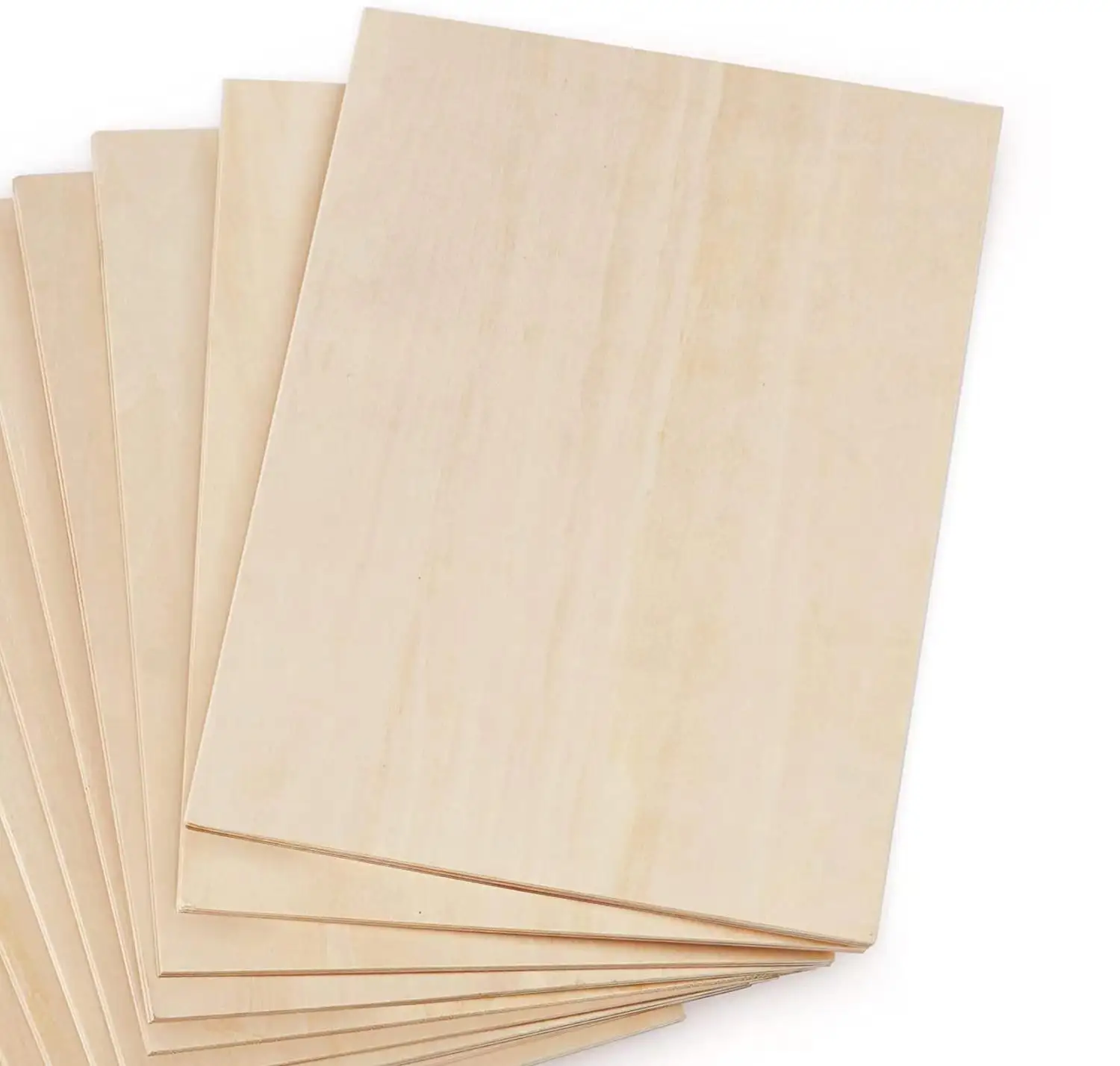 Kainice-hojas de madera contrachapada personalizadas, 3mm, tilo laminado de madera fina cuadrada, materiales artesanales para pintar, Material de modelo de avión