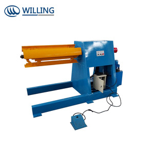 Desenrollador automático de bobina de acero hidráulico de 10 toneladas, maquinaria para hacer tejas de construcción con núcleo de motor, tipo rodillo, desenrollador - Product Image 5