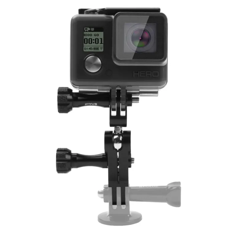 GoPro के लिए PULUZ और अन्य कार्रवाई कैमरा कनेक्शन 2 लंबी शिकंजा सीएनसी एल्यूमीनियम गेंद संयुक्त के साथ माउंट