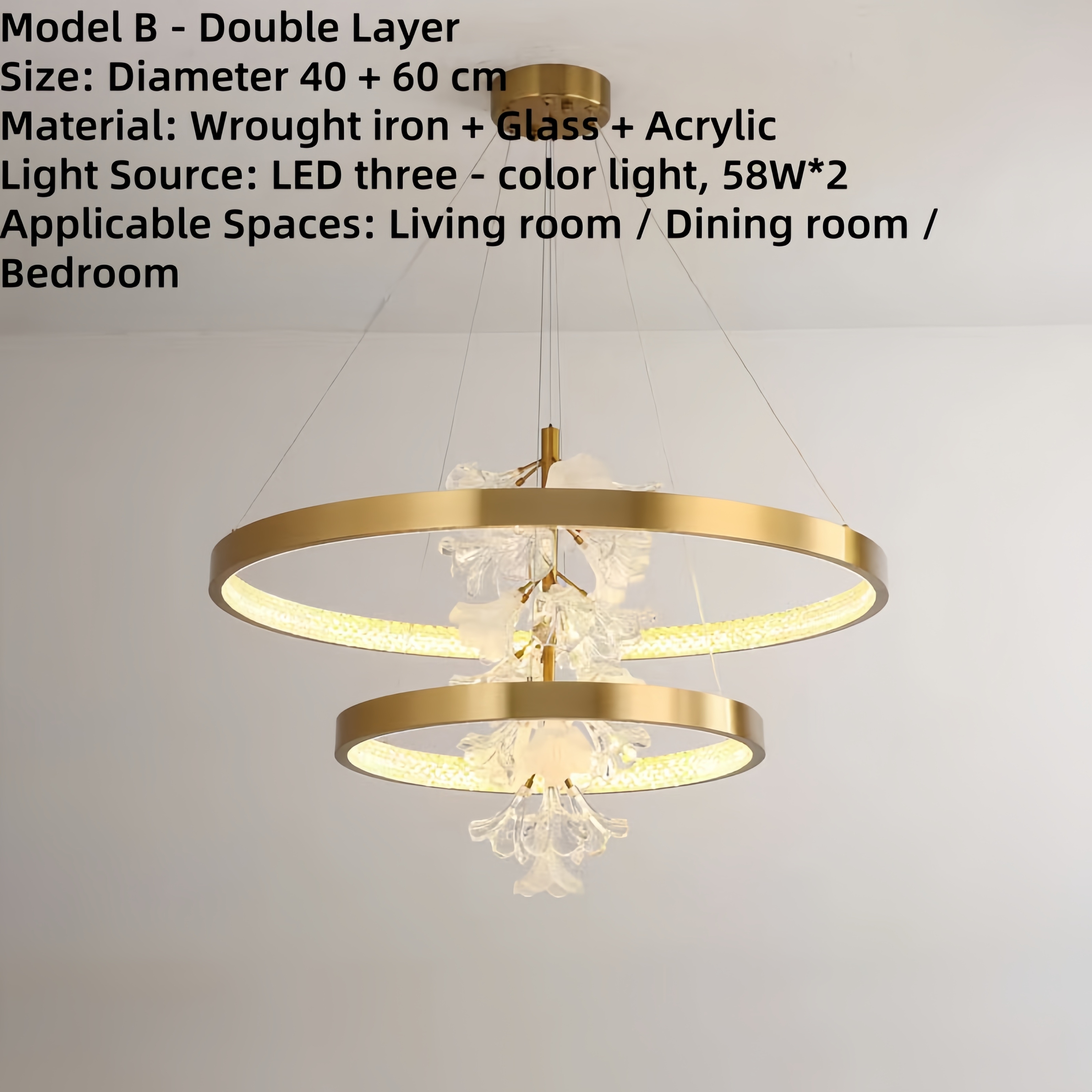 Gold Double Layer 40+60*55cm