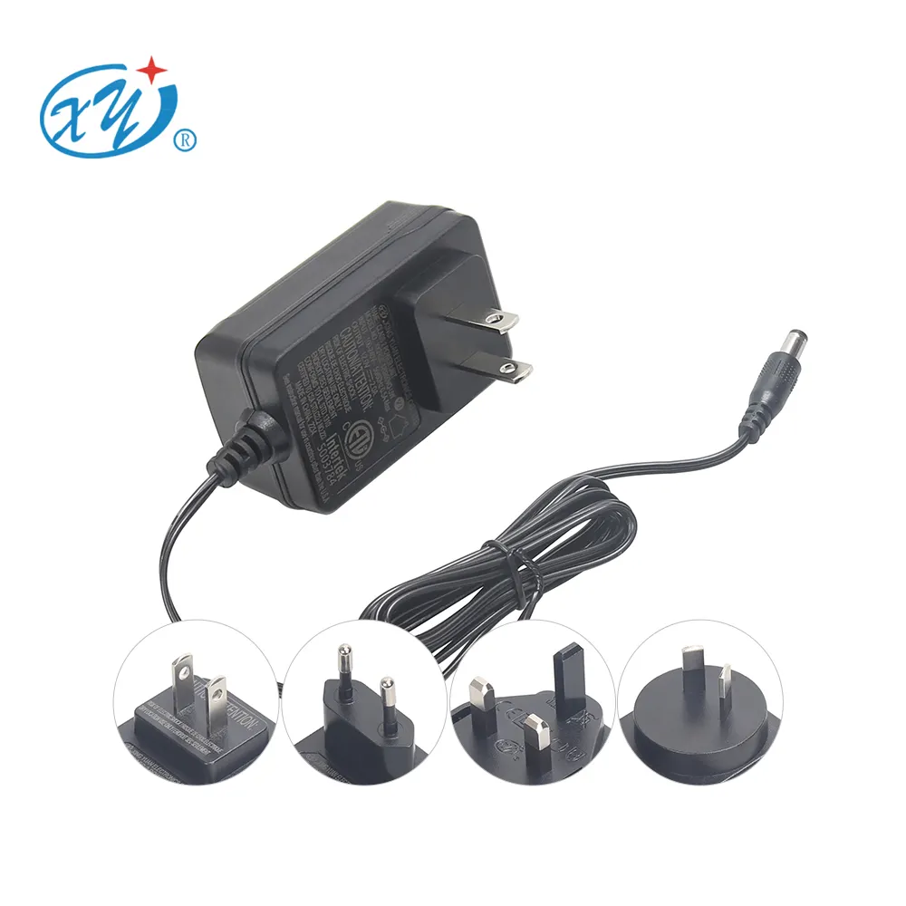 Adaptateur universel 9V12V 15V 20V 24V 30V 1A 1.2A 1.5A 2A 3A USA EU AU UK Plug AC to DC Black Wall Mounted Charger Power Adapter