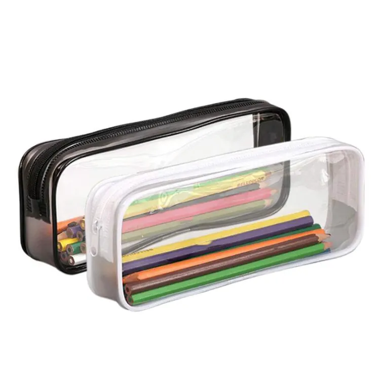 Klare Feder mäppchen mit großer Kapazität Transparenter PVC-Bleistift beutel Stift tasche Kosmetik tasche für Schul bürobedarf