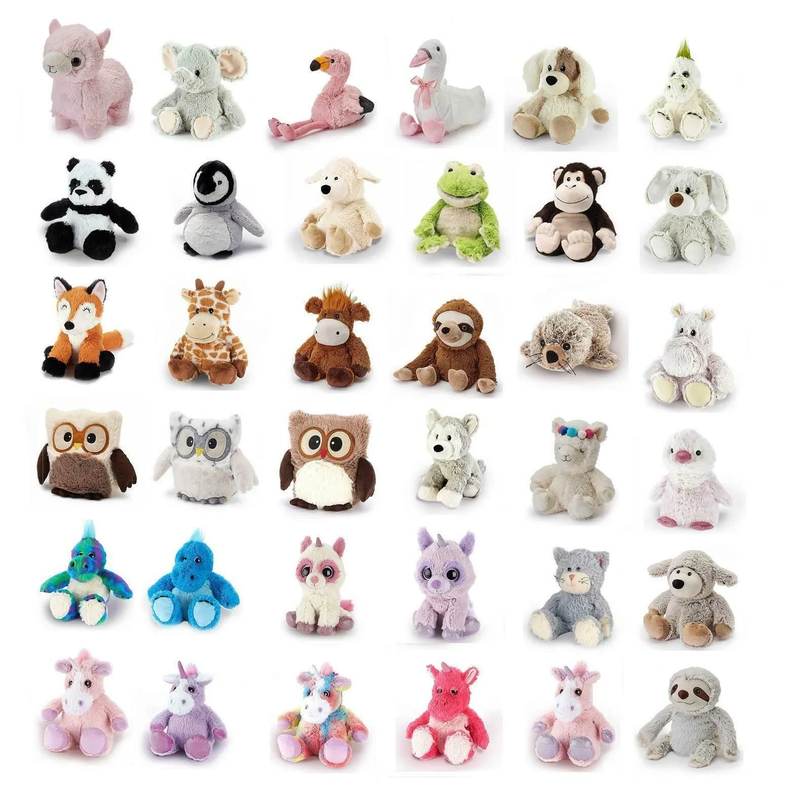 Peluches cálidos y suaves para niños, peluches de animales para el microondas, de invierno