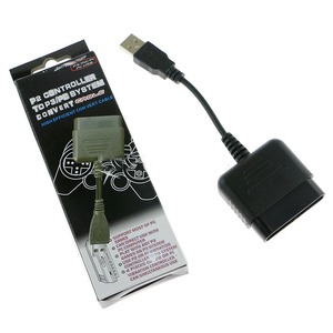 PS2至PS3有线游戏控制器电脑手柄转换器包必备配件的USB适配器电缆 - Product Image 1