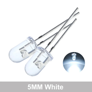 5色 * 20PCS = 100PCS 5mm LEDダイオードライトアソートキットグリーンブルーホワイトイエローレッドコンポーネントDIYキット - Product Image 5