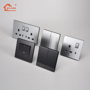 Glas ultra dünne Druckknopf schalter uk Standard Wand schalter 16A Electric Power 1/<span class=keywords><strong>2</strong></span>/3/4 Gang 1/<span class=keywords><strong>2</strong></span> <span class=keywords><strong>Way</strong></span> ultra dünner Lichtsc halter