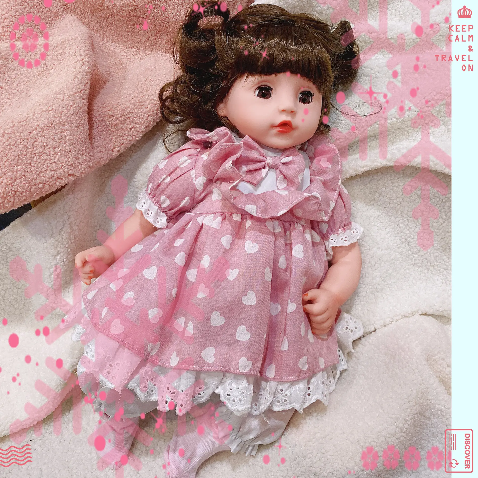 Boneca de silicone de corpo inteiro, brinquedo realista de simulação realista de 45cm, boneca reborn, bonecas de bebê