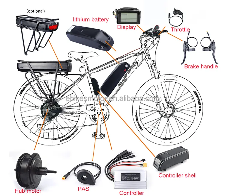 Kit de motor de buje de bicicleta eléctrica, con regeneración, 48v, 1000w, 1500w, 2000w, directo de fábrica