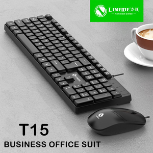 ERGONOMIC MULTIMEDIA Home Office T15 Wired <strong>Keyboard</strong> <strong>and</strong> <strong>Mouse</strong> Combo Waterproof <strong>Mouse</strong> for Laptop PC - Product Image 2