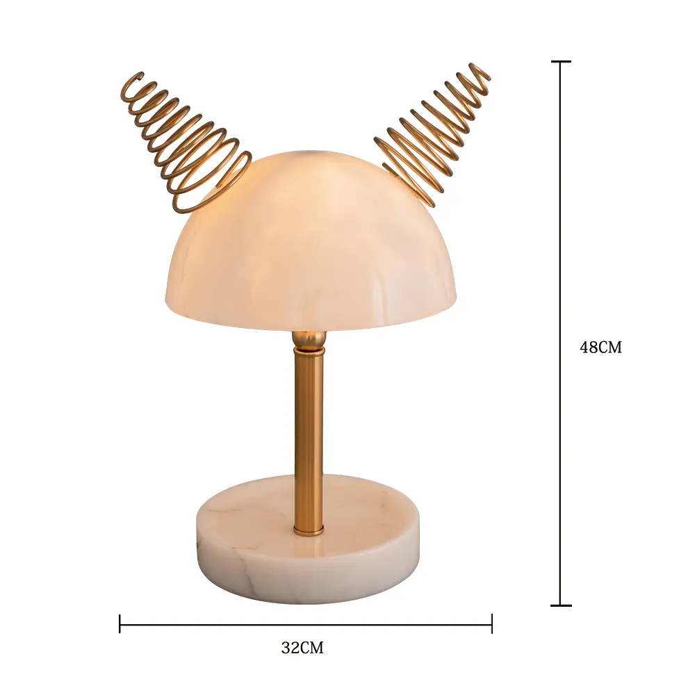 Lámpara de mesa de diseño estudio dormitorio mesita de noche habitación infantil de mármol creativo de moda moderna
