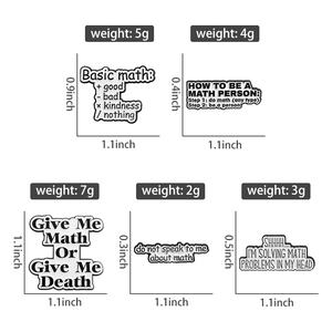 Vui Toán Học Quote Trâm men pins tùy chỉnh cơ bản toán học không nói chuyện với tôi về toán học Trâm ve áo huy hiệu đồ trang sức quà tặng cho sinh viên - Product Image 6