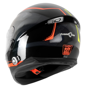 FreedConn DOT Casco de Motocicleta BM22 con Intercomunicador Bluetooth Sistema de Interfono Hasta 6 Pilotos 1000M Radio FM Parlante