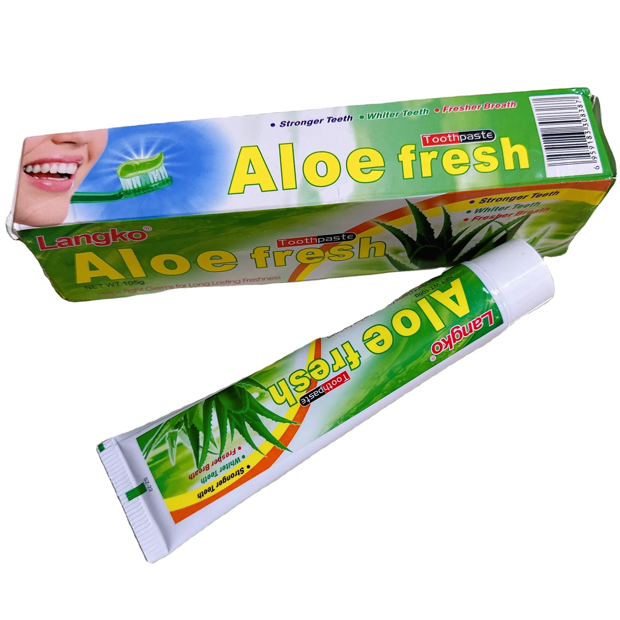 Aloe diş macunu nefes problemini çözer derin temizlik yetişkin ağız bakımı beyazlatma Oem özel özel Logo