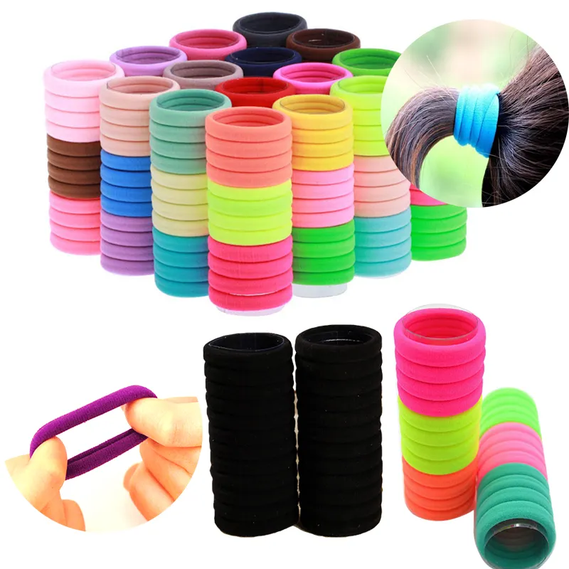 Hochwertige elastische Haar bänder Haar Gummiband Seil Krawatten Gummi Schwarz Pferdes chwanz halter Haarschmuck mit wettbewerbs fähigen Preis