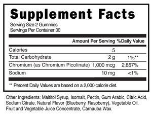 Toptan şeker ücretsiz 1000mcg krom takviyeleri Gummies krom Picolinate Gummies - Product Image 3