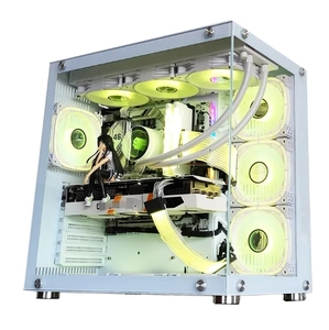 Computer Casingt alimentazione Desktop Pc Gaming Computer torre Hardware e Software bianco custodia da gioco Cabinet 10 ventilatori - Product Image 3