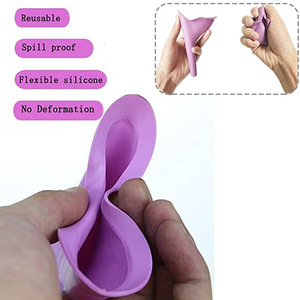 Silikon portabel perempuan berdiri perangkat kencing lembut kencing wanita Toilet Toilet untuk berkemah produk kebersihan feminin - Product Image 5