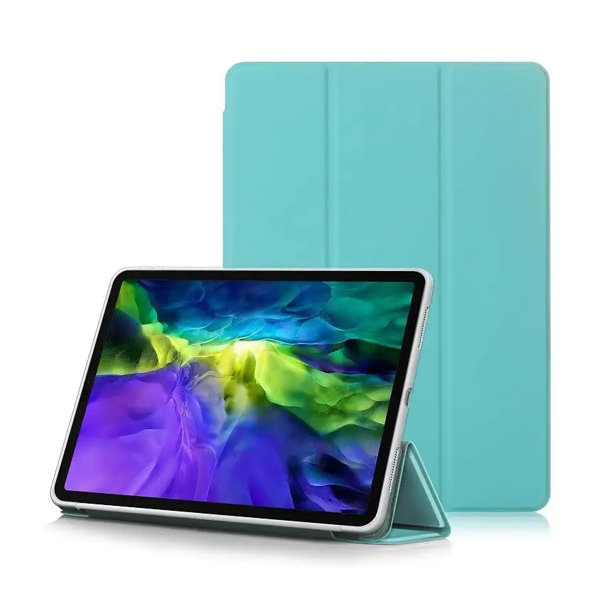 Solid color case cover for iPad Pro 11 2018/2020/2021 iPad Air 4/Air 5 2022 TPU side stick trifold high-quality protective shell