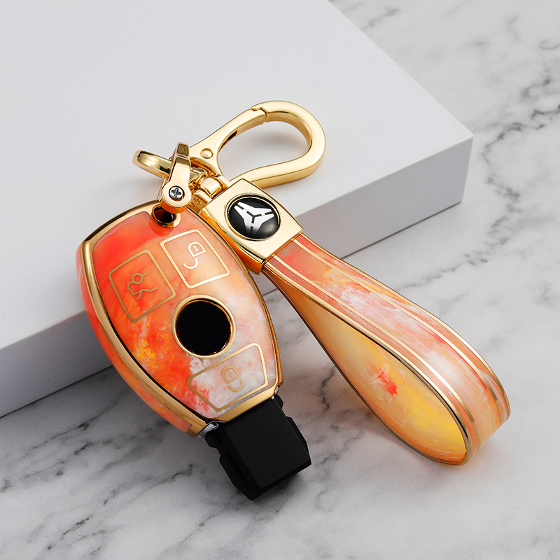 Couvercle 3 boutons + porte-clés TPU-Jaune