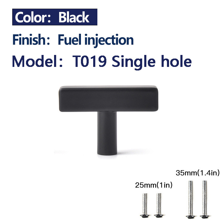 T019 Bouton Noir Mat