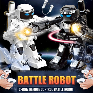 2,4G Control remoto Rival Throw Punch Competition Fighting Boxer Robot Light Sound RC Battle Robot Juguetes para niños - Product Image 3