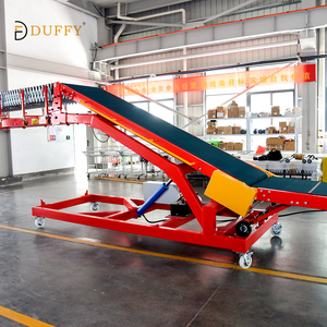 Custom Available Heavy Duty <strong>Automatic</strong> Belt Climbing Conveyor System With Power Roller Conveyor for <strong>Loading</strong> <strong>Unloading</strong>