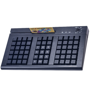 Teclado POS programable de alta calidad de 66 teclas USB con lector de tarjetas magnéticas para sistema POS - Product Image 3