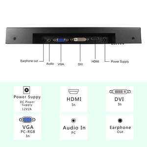 Monitor industrial portátil, monitor táctil TFT LCD de 12,1 pulgadas, 800x600 4:3, entrada de video VGA DVI, alto brillo de 700nit - Product Image 2