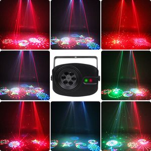Иш, популярный стиль, светодиодные лампы для дискотеки, лазерный RGB-проектор, пульт дистанционного и звукового управления, сценические огни для ночного клуба, фестиваль KTV - Product Image 3