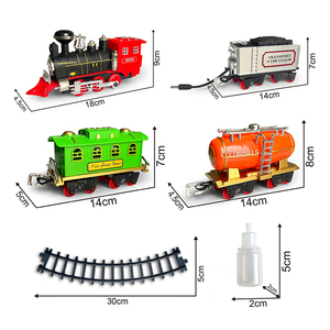 Bán buôn điện Train mô hình đồ chơi theo dõi Battery Operated Toy TRAIN SET với khói đèn và âm thanh cho trẻ em - Product Image 5