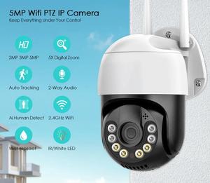 5MP שימוש חיצוני עמיד למים אבטחת בית המצלמה מערכת HD רשת <span class=keywords><strong>IP</strong></span> PTZ מצלמה בית אלחוטי Tuya חכם WIFI PTZ מצלמה